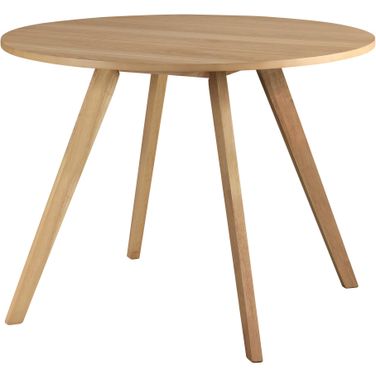 Isla 39.5 Inch Round Wood Dining Table In Natural Oak