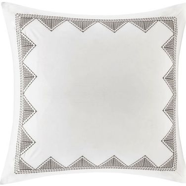 Isla Cotton Embroidered Euro Sham In White