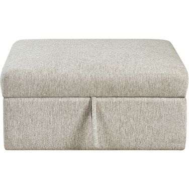Isla Storage Ottoman with Casters In Beige