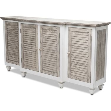 Islamorada 4 Door Credenza In Grey