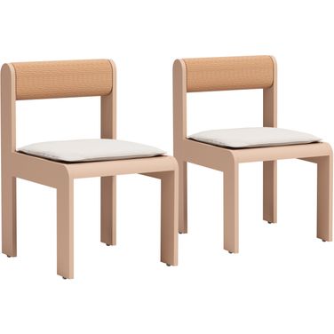 Island Dining Chair Set of 2 In White