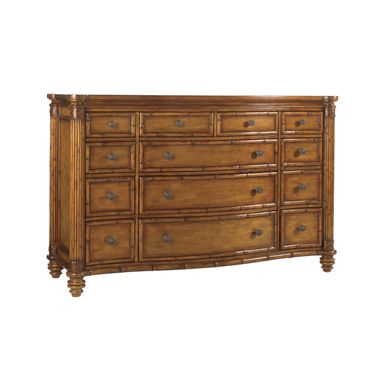 brown wicker dresser Savanna Rattan Dresser, 5 Drawers main image 0