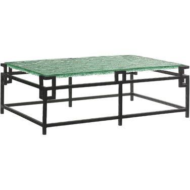 Island Fusion Hermes Reef Glass Top Cocktail Table In Sebana