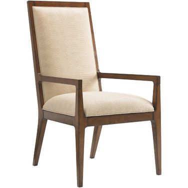 Island Fusion Natori Slat Back Arm Chair In Sebana