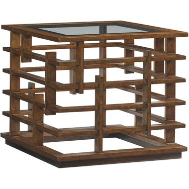 Island Fusion Nobu Square Lamp Table In Sebana