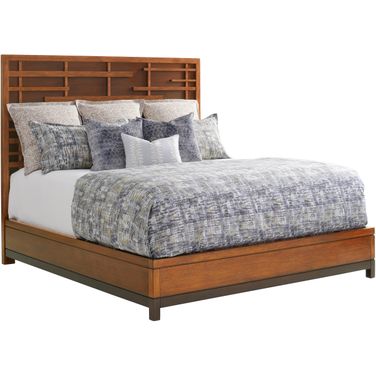 Island Fusion Shanghai King Panel Bed In Sebana