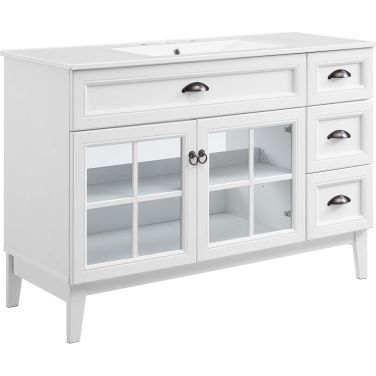 Isle 48 Inch Bathroom Vanity Cabinet EEI-5427-WHI-WHI