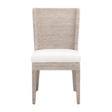 Isle Dining Chair Set of 2 In Peyton Pearl/White Wash/Natural Gray