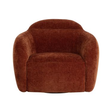 Ismo Swivel Lounge Chair In Opera Spice