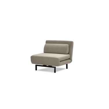 Iso Swivel Chairbed Black Powder Coated Legs In Driftwood