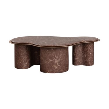 Isola Marble Look Coffee Table In Mocha