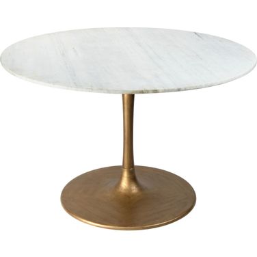 Ithaca Dining Table In White and Gold