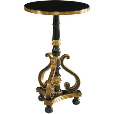 Ivan Occasional Table In Ebony and Gold
