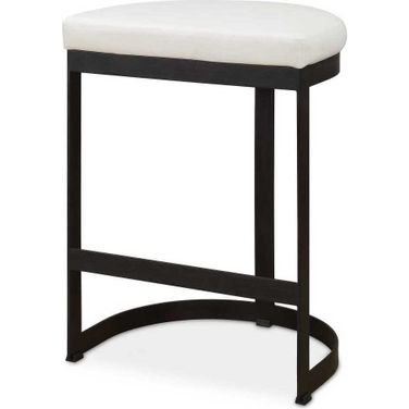 Ivanna White Counter Stool In Black and White