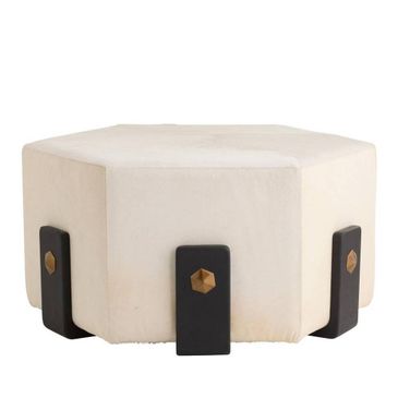 Ivonne Ottoman In White