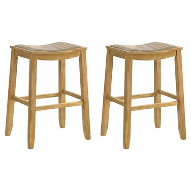 Iyani Bar Height Bar Stool Set of 2 In Amber Glow and Twilight Taupe