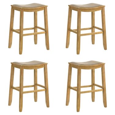Iyani Bar Height Bar Stool Set of 4 In Amber Glow and Twilight Taupe