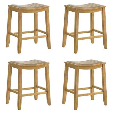 Iyani Counter Height Bar Stool Set of 4 In Amber Glow and Twilight Taupe