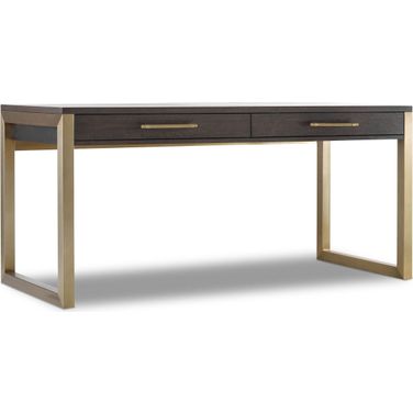 Curata Dark Wood Short Freestanding Desk