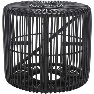Jabez Round Accent Table in Black