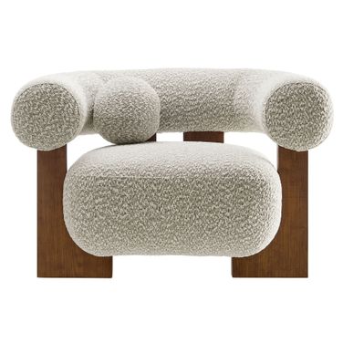 Jace Boucle Accent Chair In River Rock
