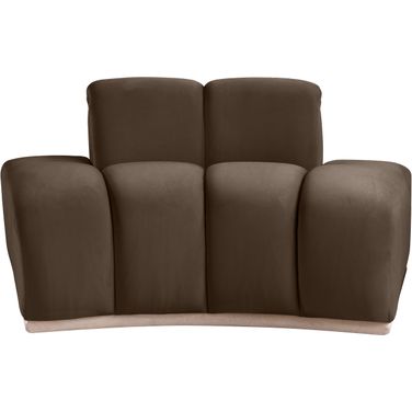 Jace Velvet Chair In Brown and Natural