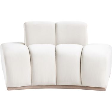 Jace Velvet Chair In Natural and Cream