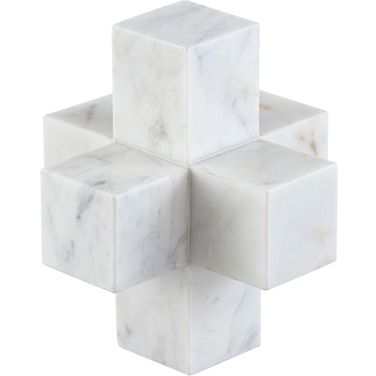 Jack Marble Decorative Jack Object In White