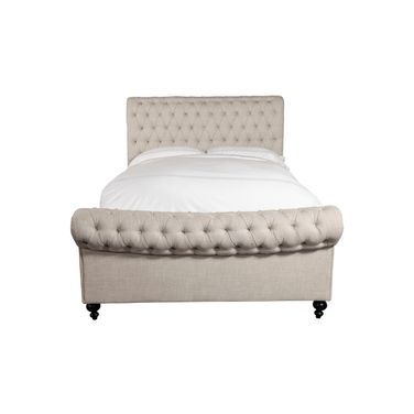 Jackie Crepe Queen Upholstered Sleigh Bed