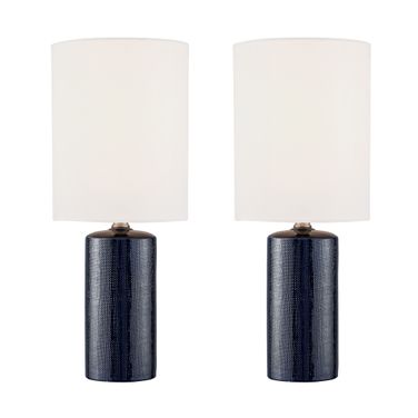 Jackie Table Lamp Set of 2 In Navy Blue