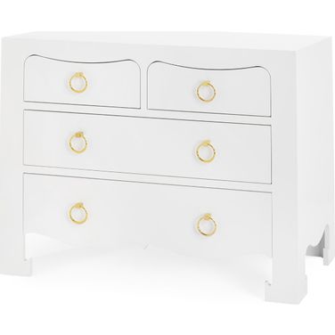 Jacqui Large 4-Drawer In Chiffon White