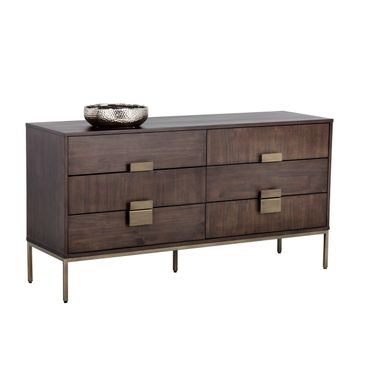 Jade Dresser In Antique Brass and Dark Mango
