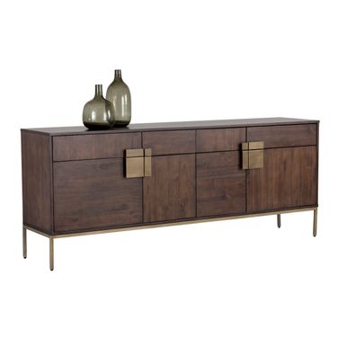 Jade Sideboard In Antique Brass and Dark Mango