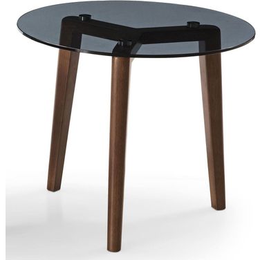 Jade Smoked Glass Top End Table