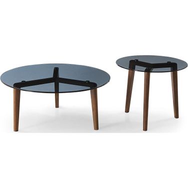 Jade Smoked Glass Top Occasional Table Set