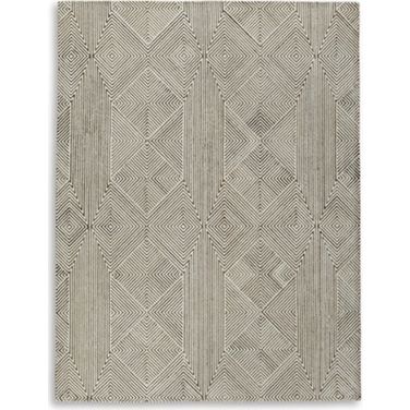 Jadott Large Rug In Beige and Brown