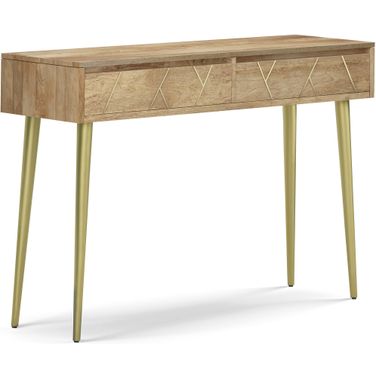 Jager Solid Mango Wood Console Table In Natural