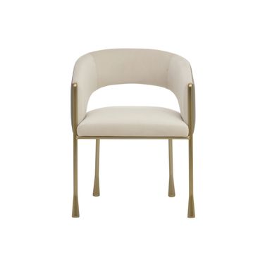 Jahara Dining Armchair In Meg Taupe and Porcini Taupe