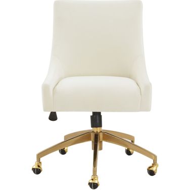 Jakob Adjustable Desk Chair In Cream and Gold