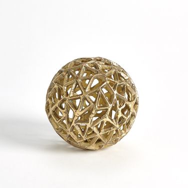 Jali Small Ball In Antique Brass