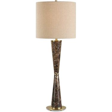 Jameson Marble Cones Table Lamp In Brown
