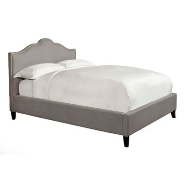 Jamie Falstaff Gray Falstaf Cal King Upholstered Panel Bed