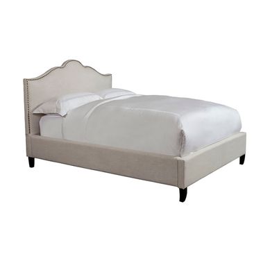Jamie Flour Natural Cal King Upholstered Panel Bed