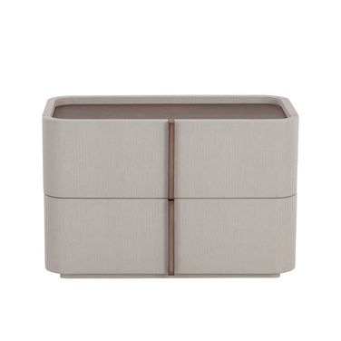 Jamille Large Nightstand In Cream and Brown