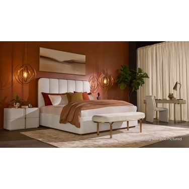Jamille Platform Bedroom Set In Eclipse White