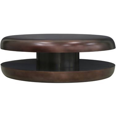 Jamison Iron Coffee Table In Brown and Antique Brown