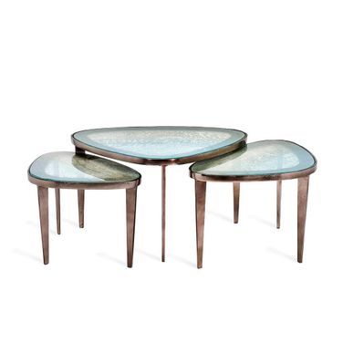 Jan Bunching Cocktail Tables In Blue and Grey