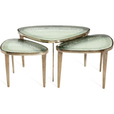 Jan Bunching Cocktail Tables In Champagne and Gray