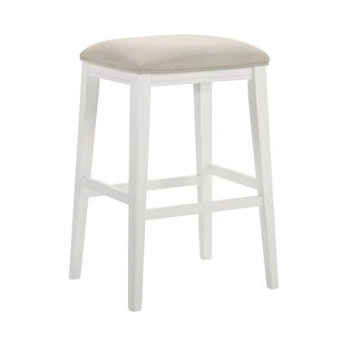 Jane Bar Height Bar Stool In White and Cream