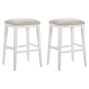Jane Bar Height Bar Stool Set of 2 In White and Cream